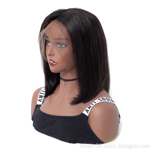 Indian No Mixed Pure And Healthy Body Wave Human Hair Full Lace Wigs